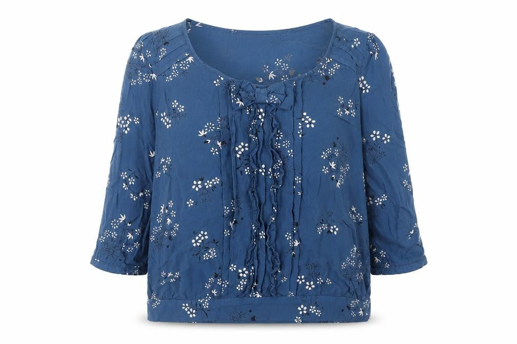 Next Women's Blue Floral Blouse Size 12