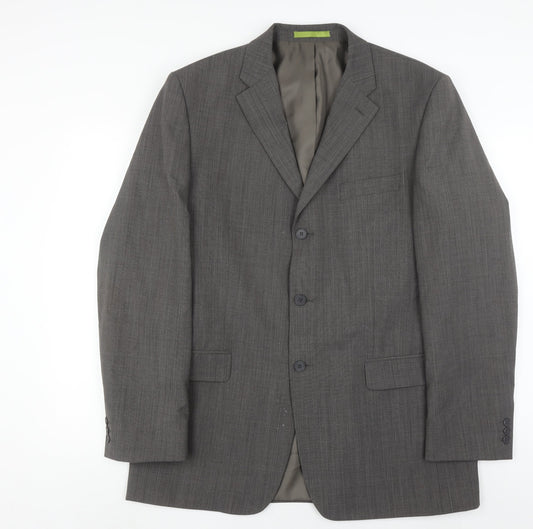 Burton Men's Grey Blazer 42L Long Single-Breasted