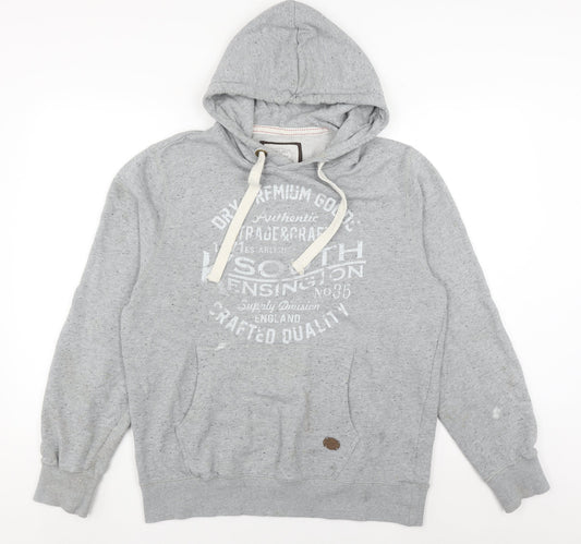 Holmes and Company Men's Grey Pullover Hoodie, Size L, Logo