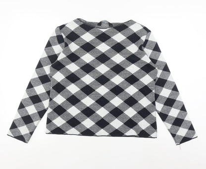 Dorothy Perkins Women's Black Check Jumper, Size 14