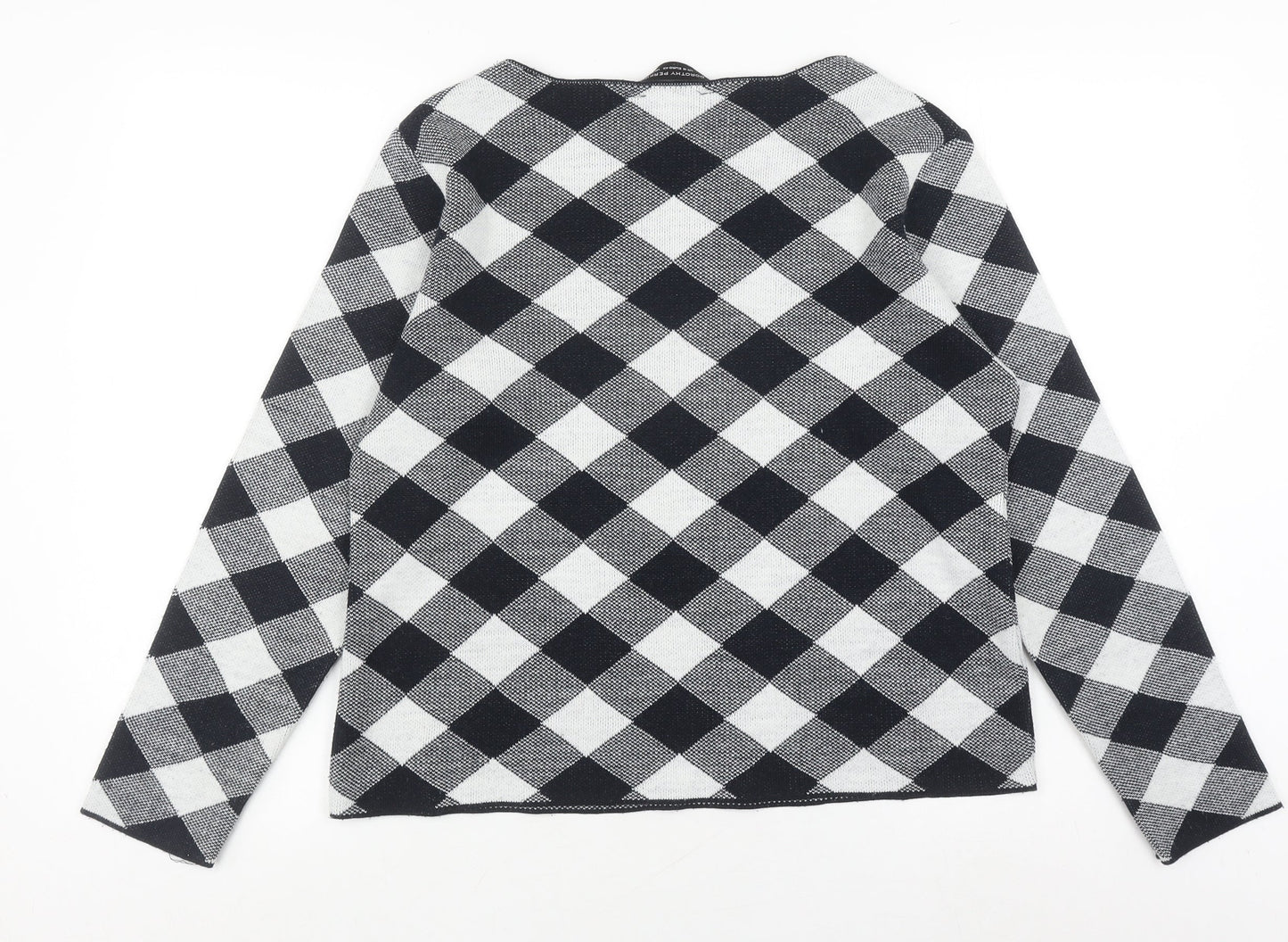 Dorothy Perkins Women's Black Check Jumper, Size 14