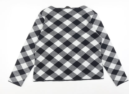 Dorothy Perkins Women's Black Check Jumper, Size 14
