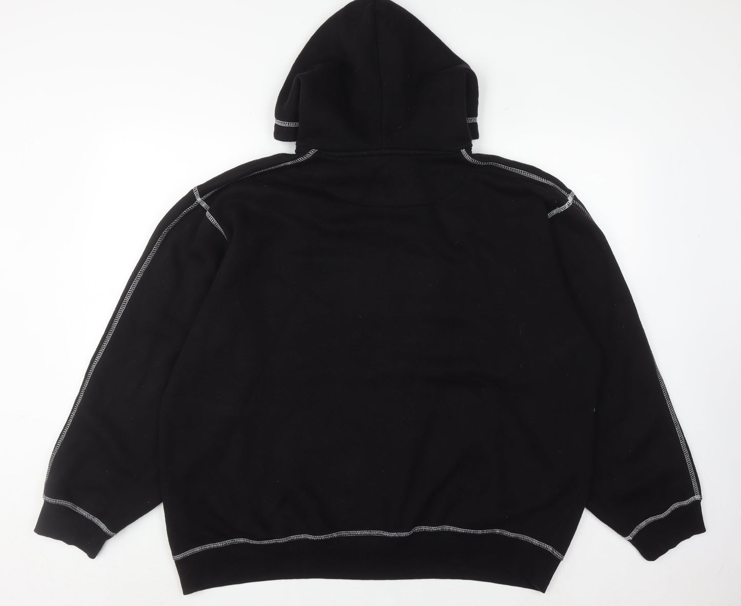 boohooMAN Men's Black M Pullover Hoodie with Logo