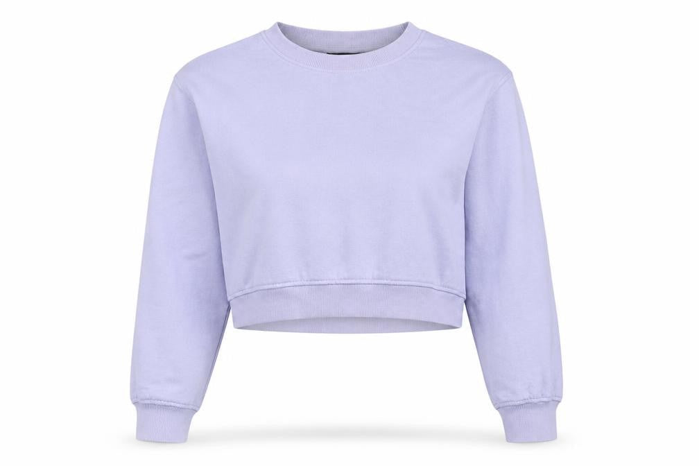 ZARA Women's Purple Cropped Sweatshirt S