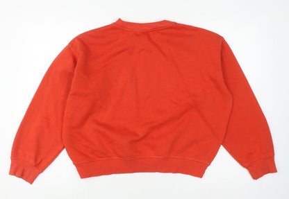 H&M Womens Red Wisconsin Pullover Sweatshirt S