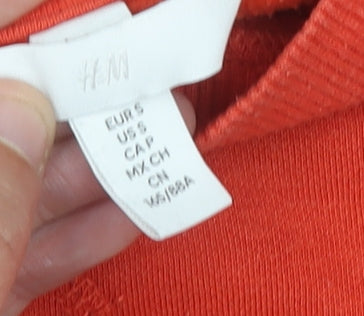 H&M Womens Red Wisconsin Pullover Sweatshirt S
