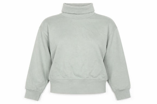Zara Women's Green M Roll Neck Sweatshirt Casual