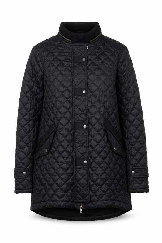 Zara Women's Black Quilted Coat Size 12