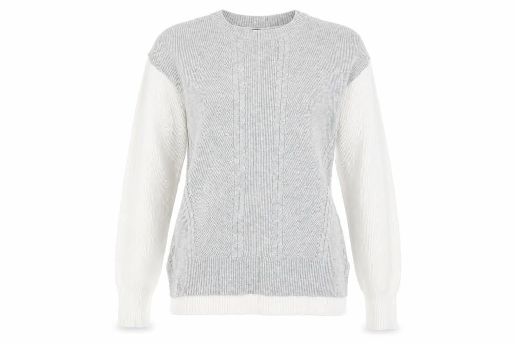Marks & Spencer Women's Grey Cable-Knit Jumper S
