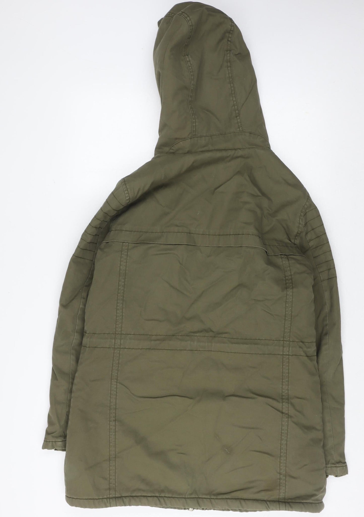 Miss Selfridge Women's Green Parka Jacket Size 12