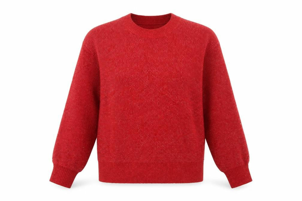 GAP Women's Red Chunky-Knit Pullover Jumper M