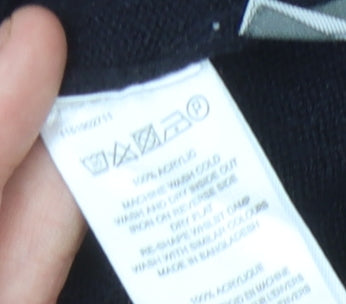 Brand and care label for French Connection Men's Black Wool jumper - M
