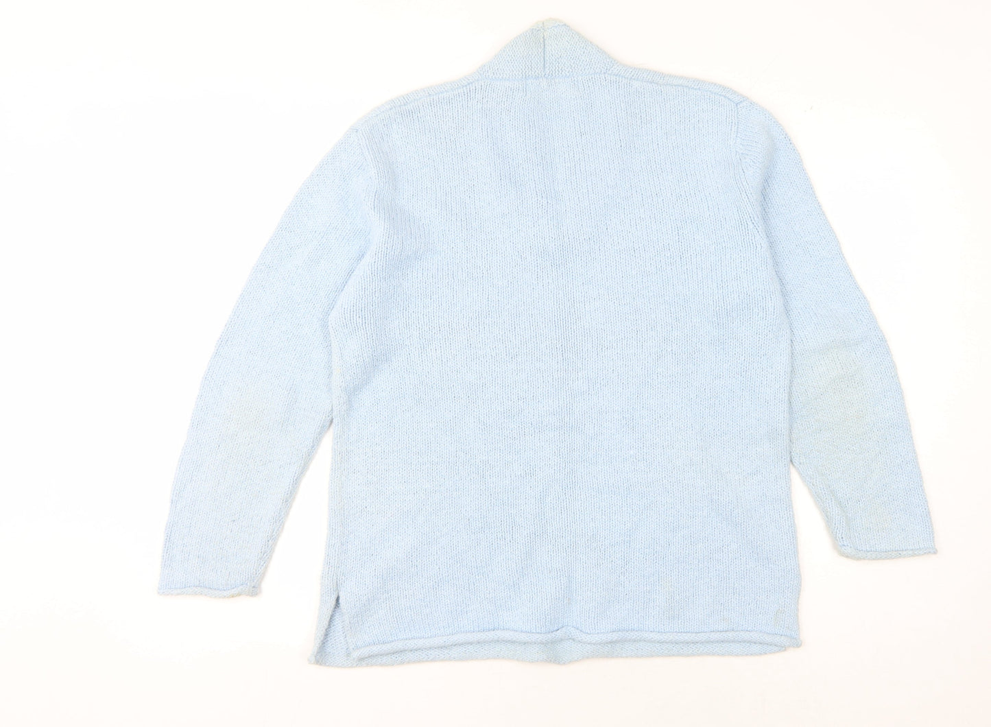 Phase Eight Women's Blue V-Neck Cotton Pullover Jumper