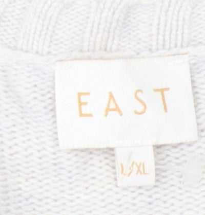 EAST Women's Ivory V-Neck Pullover Jumper L