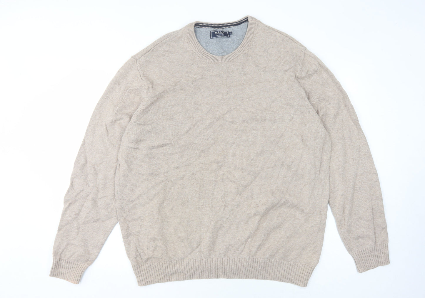 Maine New England Men's Beige XL Pullover Jumper
