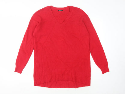 Additional front view of Roman Women's Red V-Neck jumper, size 16