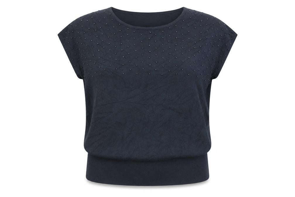 Isle Blue XL Women's Beaded Pullover Jumper