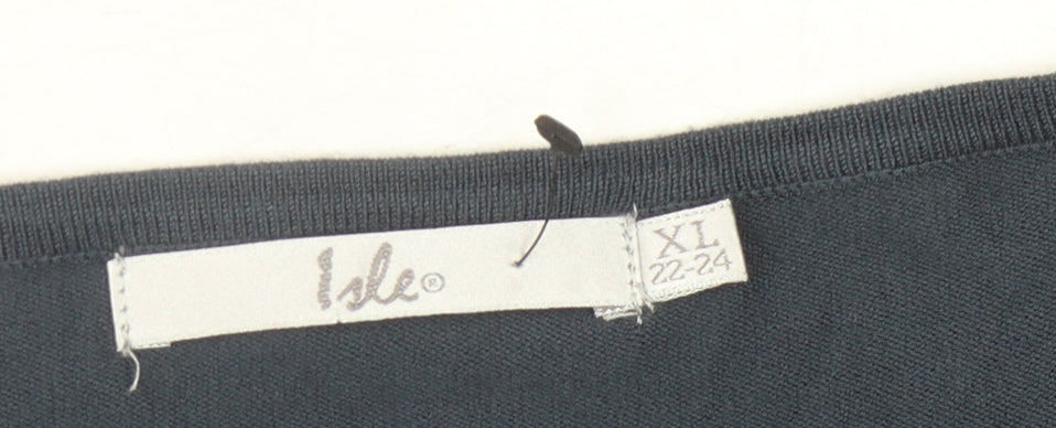 Isle Blue XL Women's Beaded Pullover Jumper