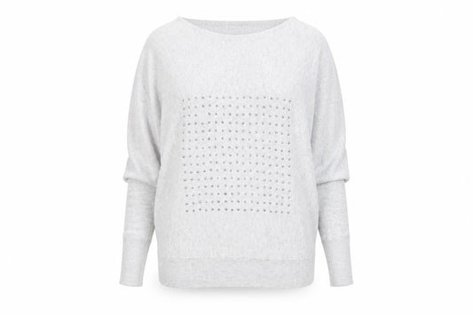 Mint Velvet Women's Grey Dolman Sleeve Pullover Jumper L
