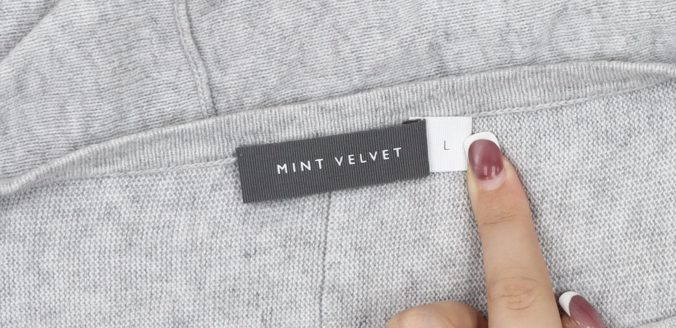 Mint Velvet Women's Grey Dolman Sleeve Pullover Jumper L