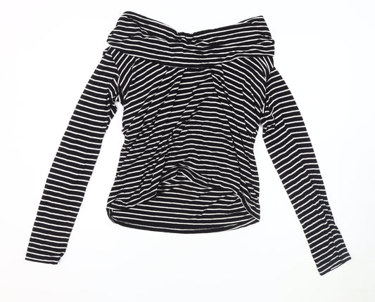 JoJo Maman Bébé Black Maternity Off-Shoulder Blouse