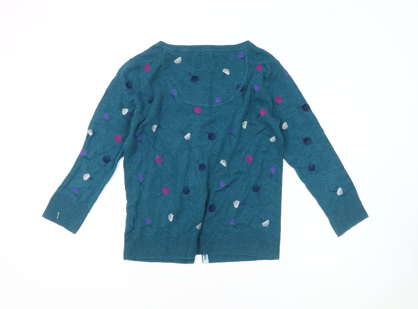 Mandry Women's Blue Floral Cardigan Size 12