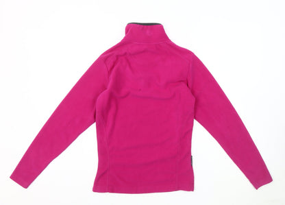 Back view of Karrimor girls’ pink fleece pullover sweatshirt 11-12 years