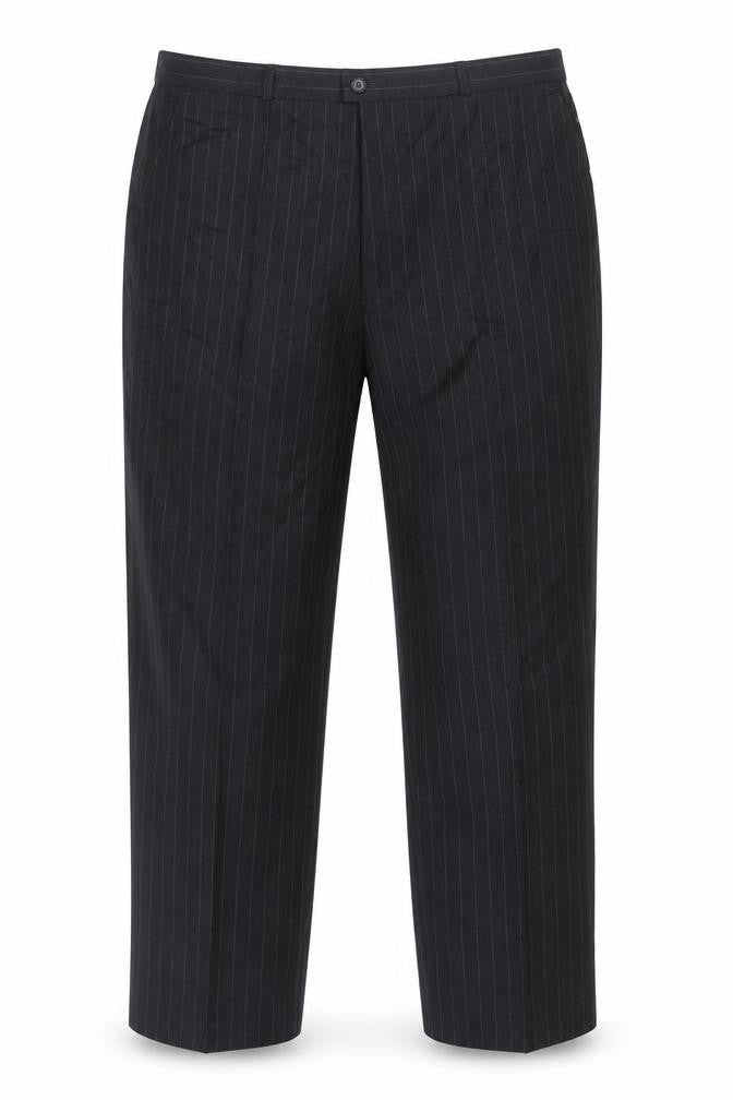Canda Men's Black Striped Dress Pants, Medium