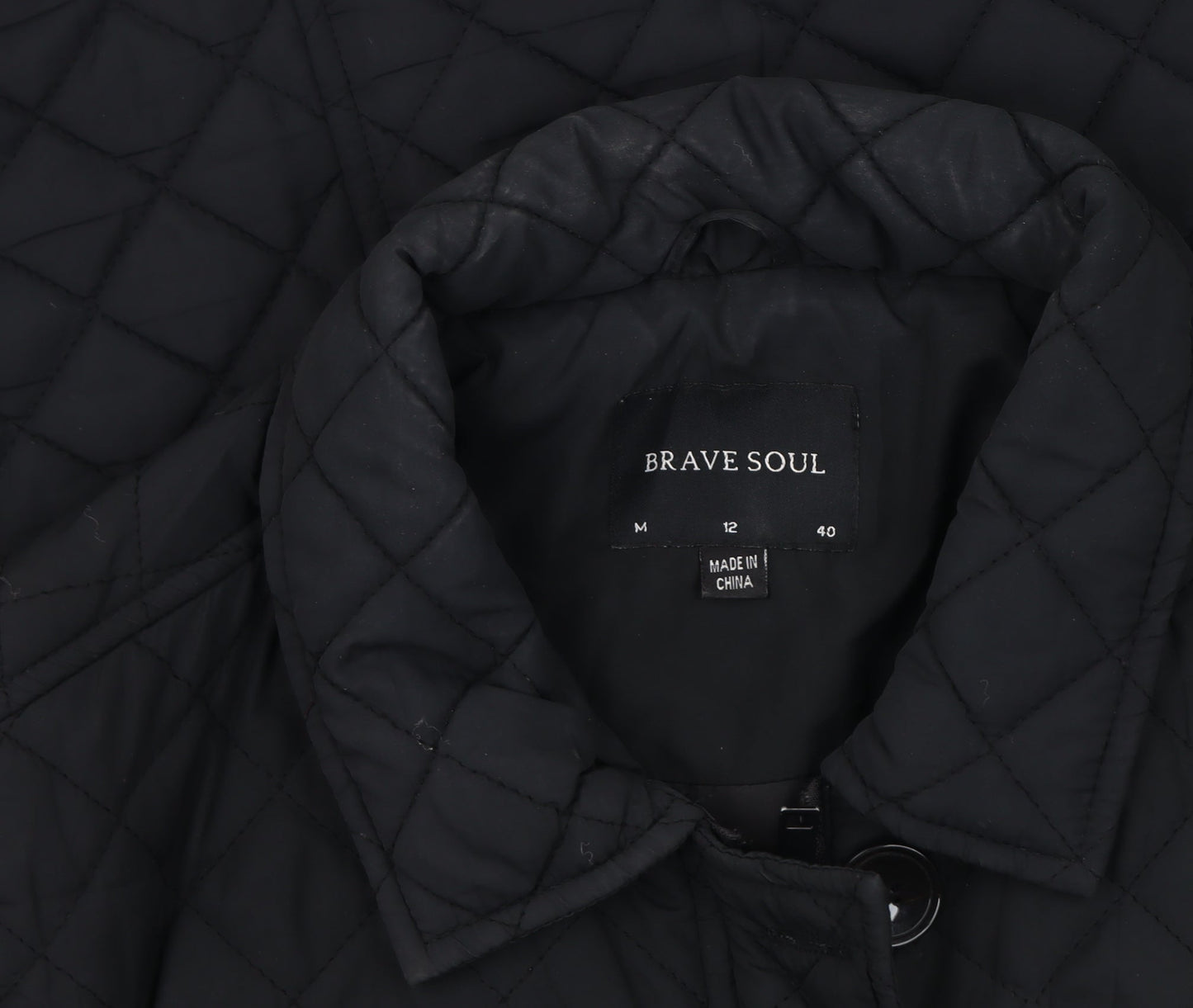 Brave Soul Women's Black Quilted Jacket Size 12