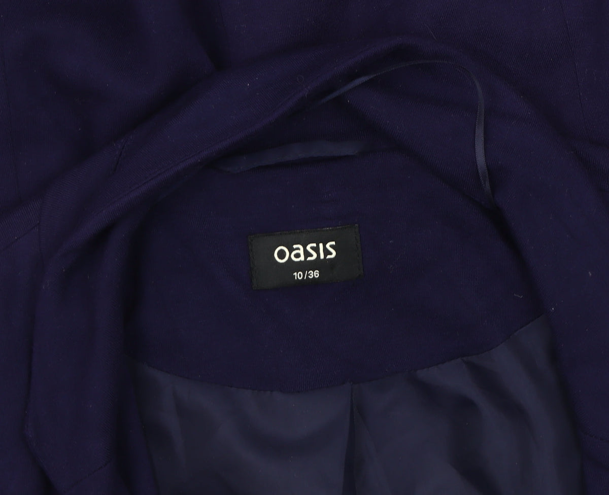 Oasis Women's Blue Blazer, Size 10, Notch Lapel
