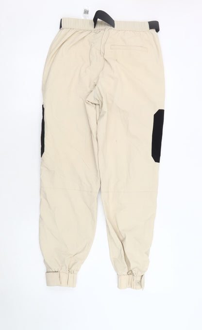 Topman Men Beige Cargo Trousers Size 28