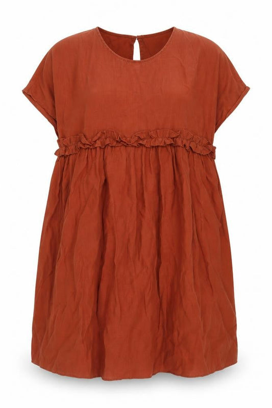 Apricot Women's Brown Knee Length Shift Dress