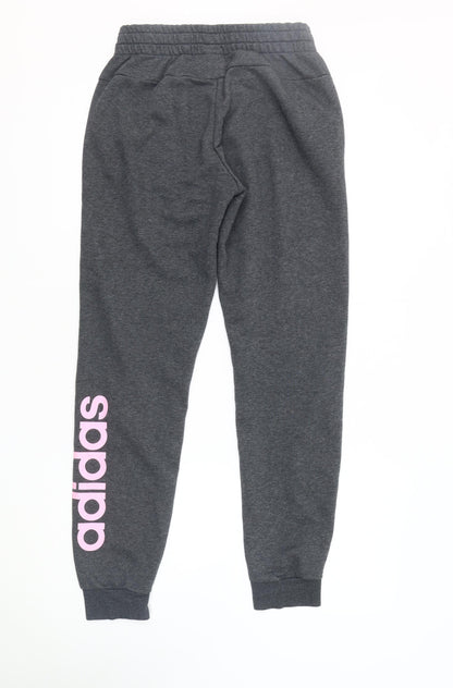 Back view of Adidas Women's Grey Jogger Trousers, size S