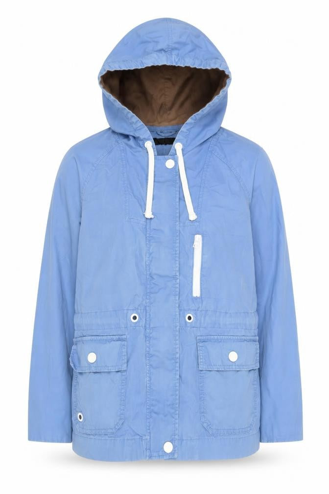 Next Women's Blue Hooded Jacket Size 12 Casual Mid-Length