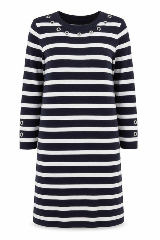 Marks & Spencer Women's Black Striped Shift Dress