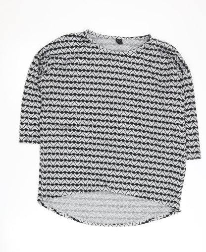 Vero Moda Women's Black Geometric Pullover Jumper M