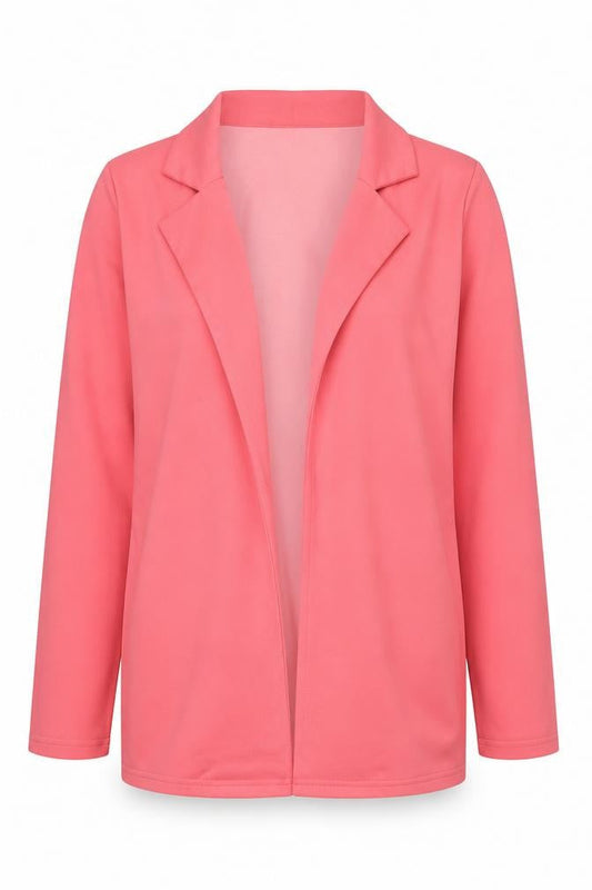 Boohoo Women's Pink Blazer Size 12 Notch Lapel