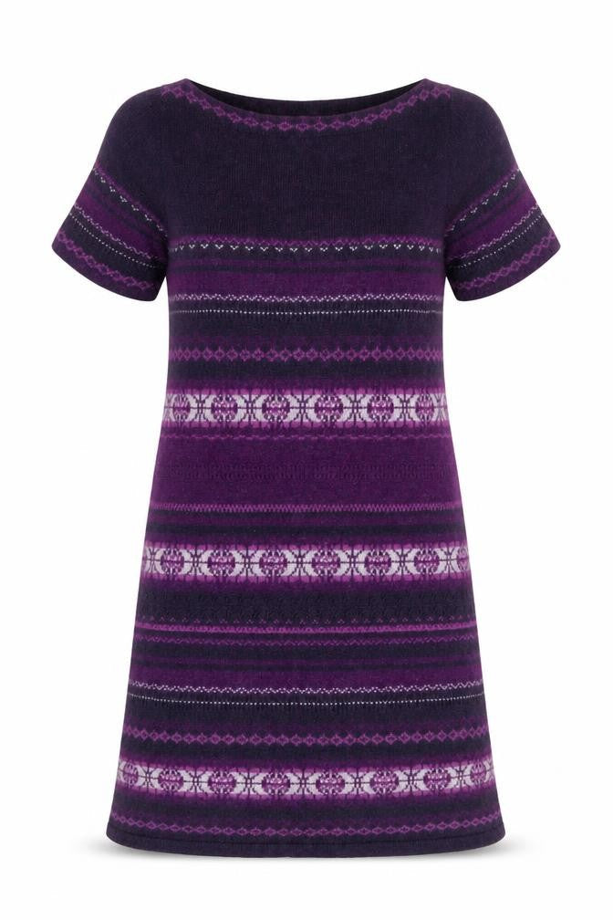 Marks & Spencer Purple Fair Isle Women's Dress Size 8