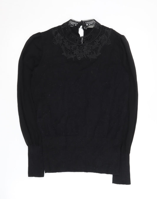 Oasis Women's Black High Neck Pullover Jumper - Size M