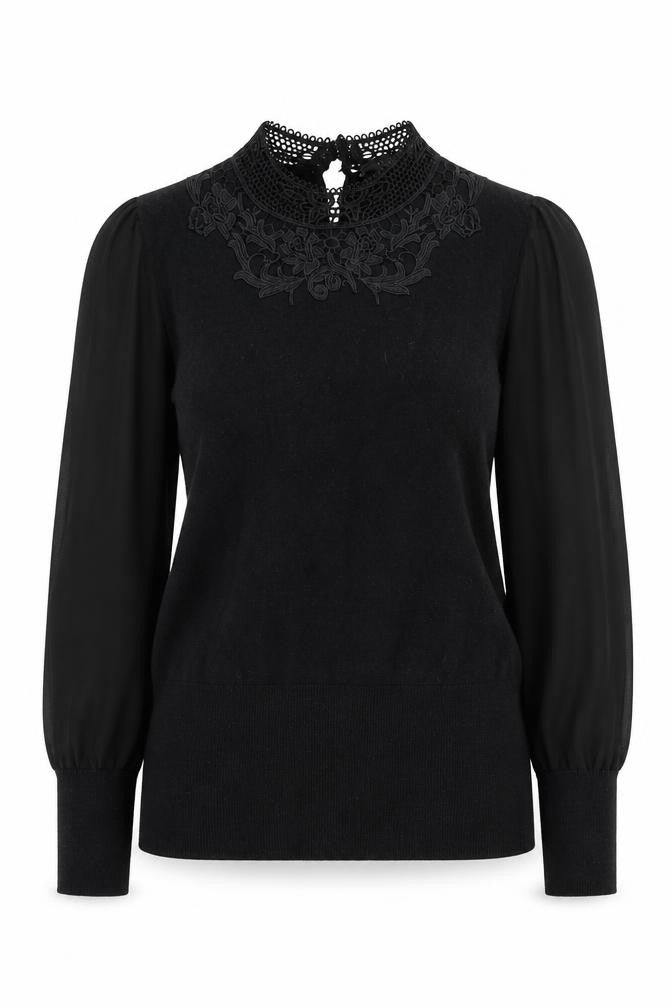 Oasis Women's Black High Neck Pullover Jumper - Size M