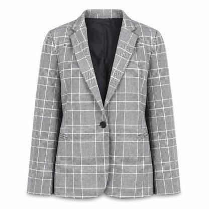 Stradivarius Women's Grey Check Blazer Suit Jacket Size 12
