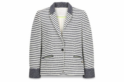 Zara Trafaluc Women's Stripe Blazer S Black/White