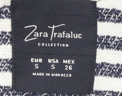 Zara Trafaluc Women's Stripe Blazer S Black/White