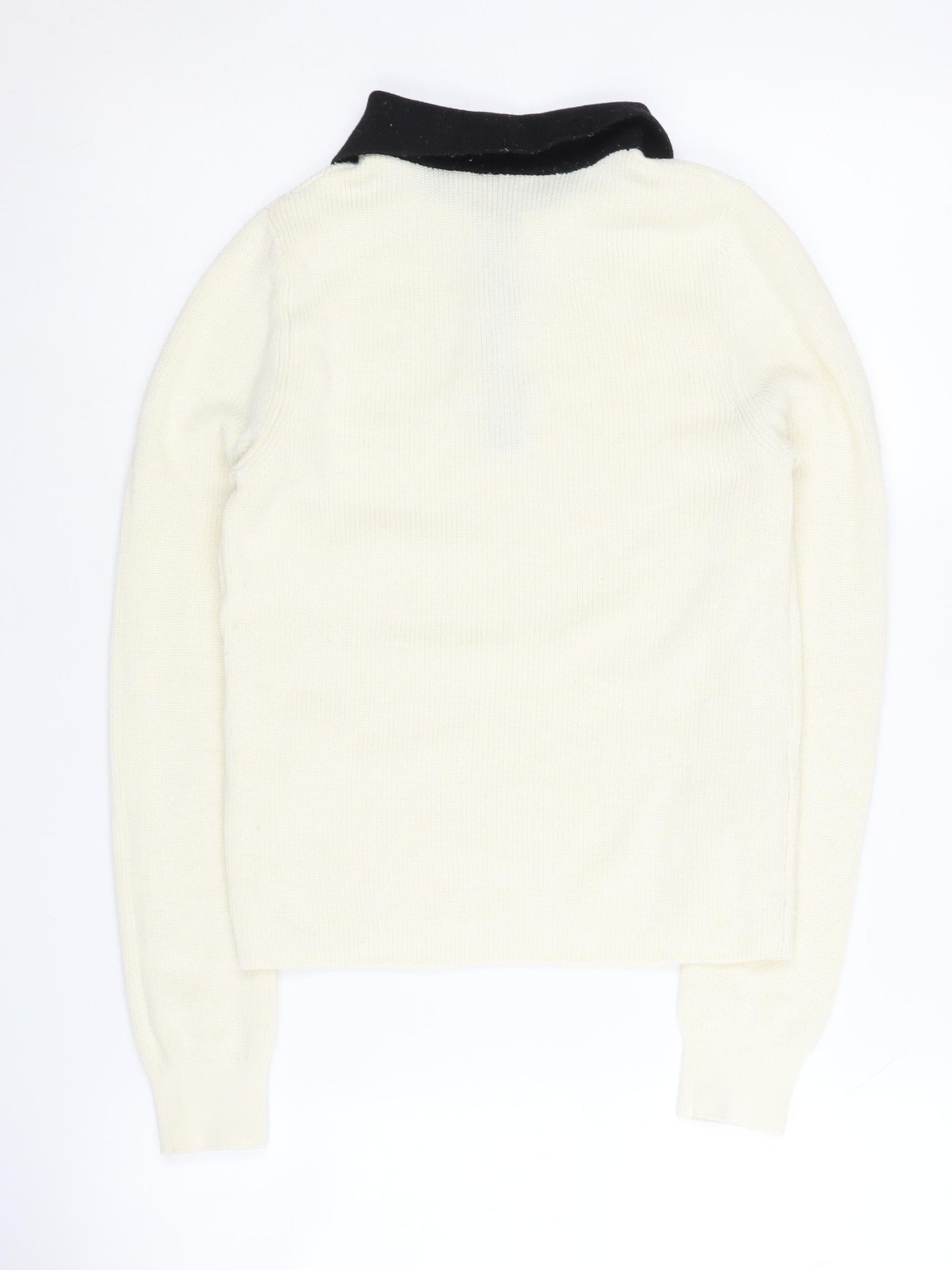 MNG Women's Ivory Collared Long Sleeve Jumper