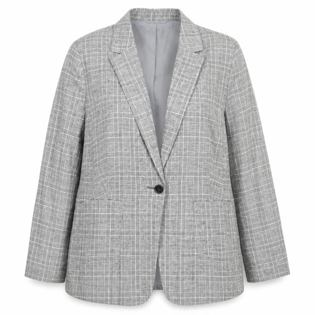 Debenhams Women's Grey Blazer Size 20 Plaid Business