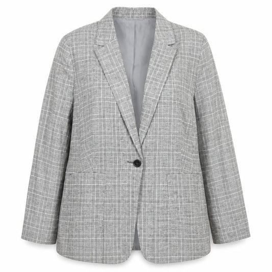Debenhams Women's Grey Blazer Size 20 Plaid Business