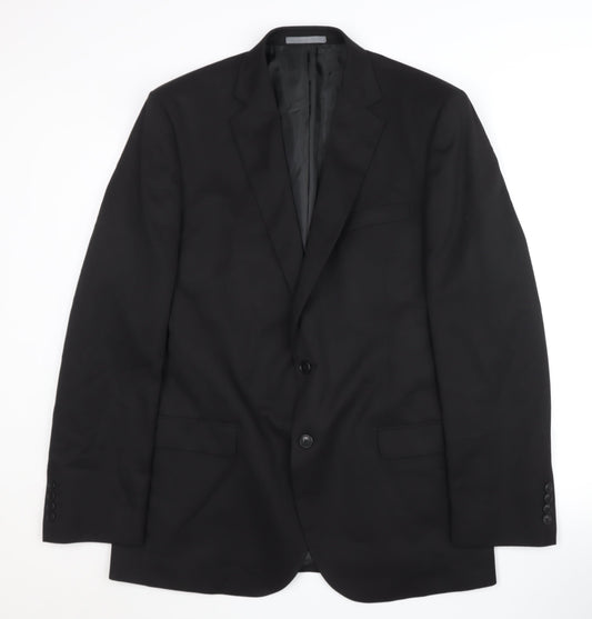 Marks and Spencer Men's Black Suit Jacket 42 Long