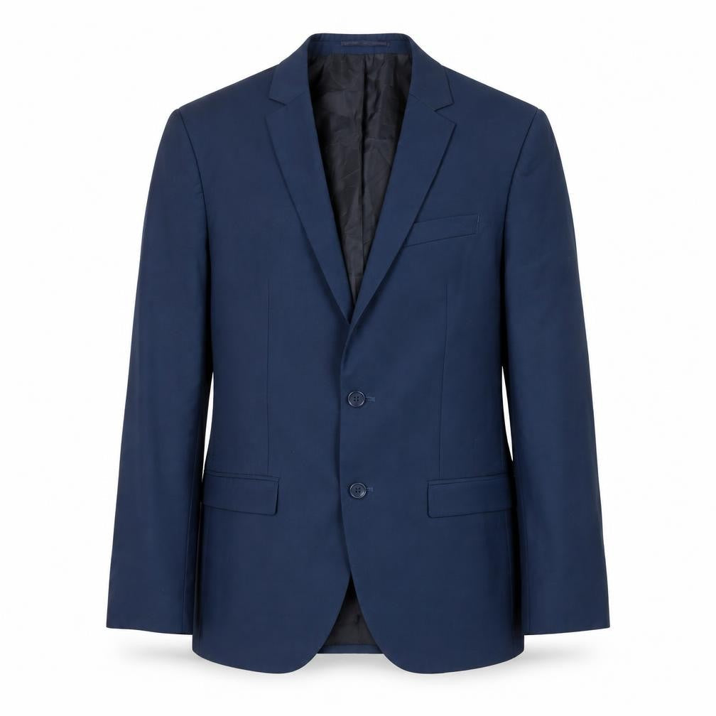 River Island Men's Blue Blazer, 40R, Polyester Wool