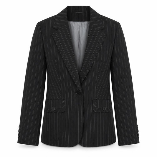 Marks & Spencer Women's Black Pinstripe Blazer UK 14