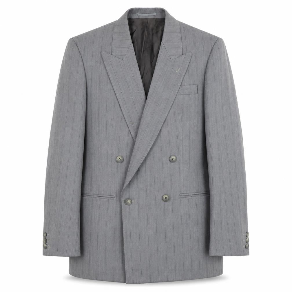 Hugo James Men's Grey Blazer, Size 38, Double-Breasted